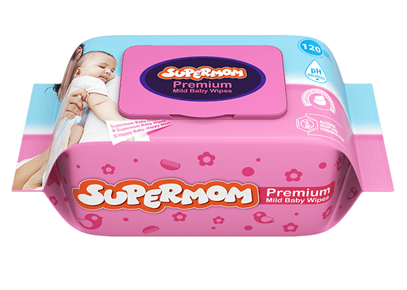 Supermom Baby Wipes (Wet Tissue) 120 Pcs