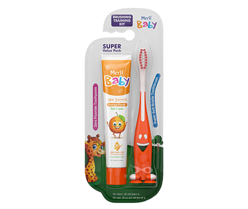 Meril Baby Tooth Paste with Tooth Brush (Meril Baby Brushing Training Kit)