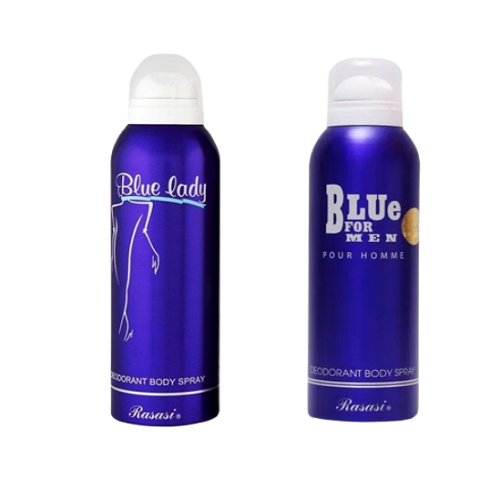 Body Spray (Blue for Man & Blue for Lady) 200ml for Men & Women Combo