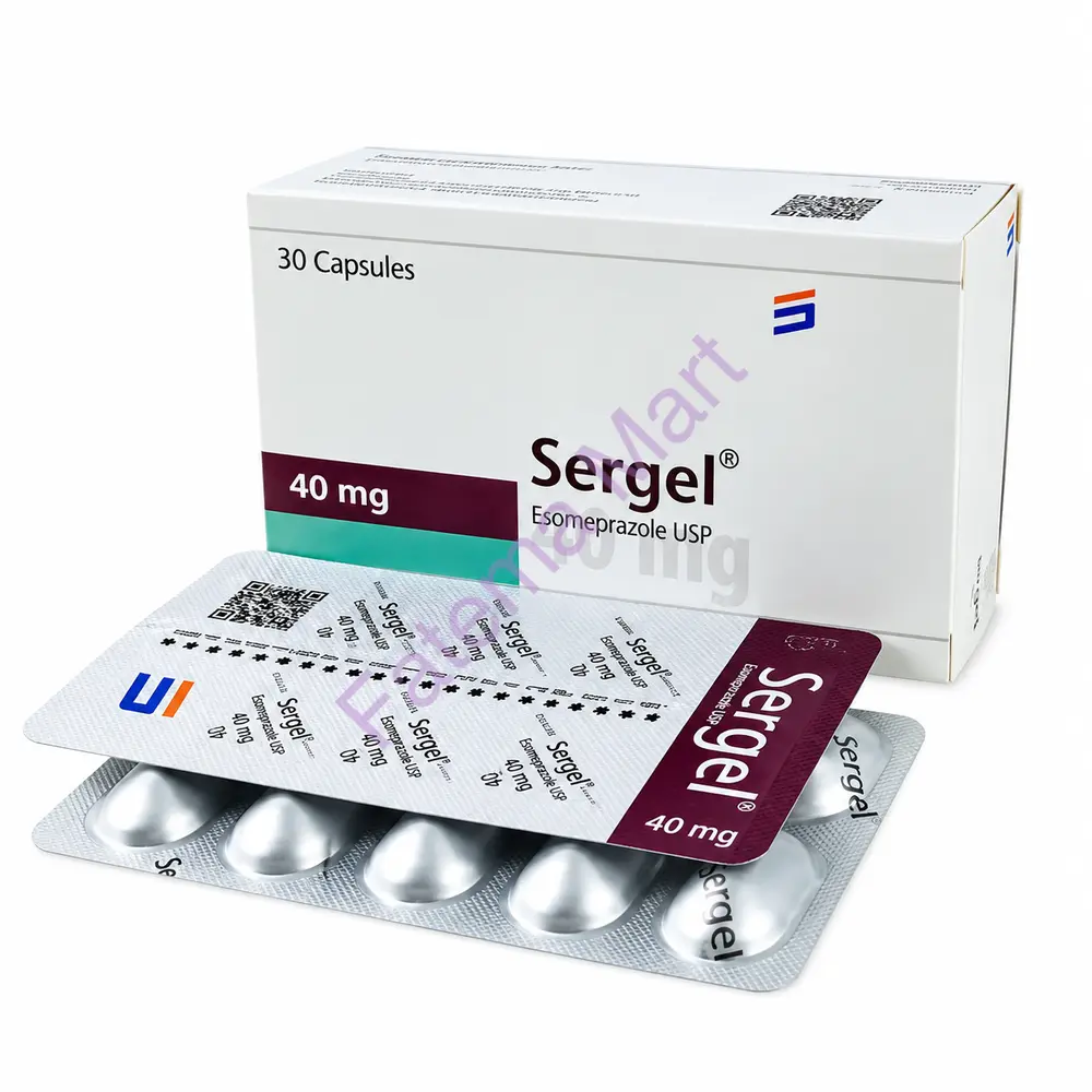 Sergel ( Esomeprazole Magnesium Trihydrate) 40mg Capsule